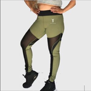 Womens Urban Green Black Legging